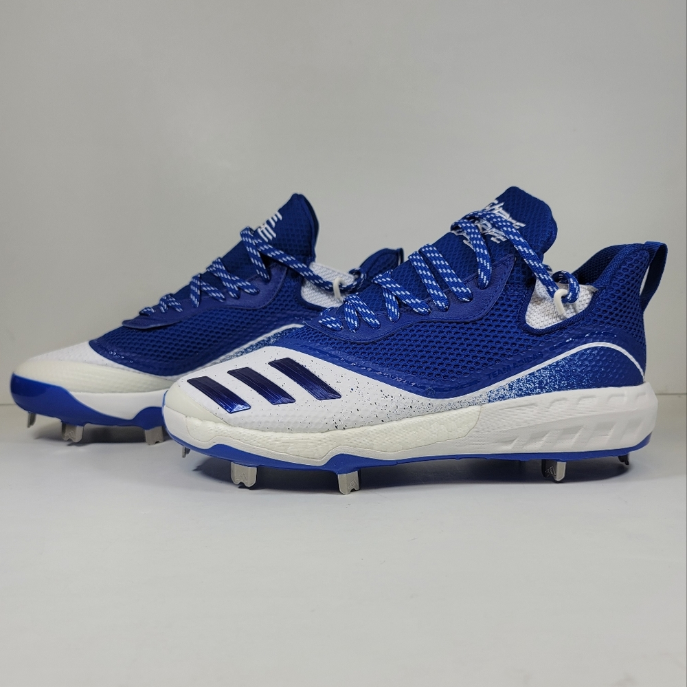 Adidas Icon V Boost Three Stripe Blue Men’s Baseball Metal Cleats G28247 Size 8